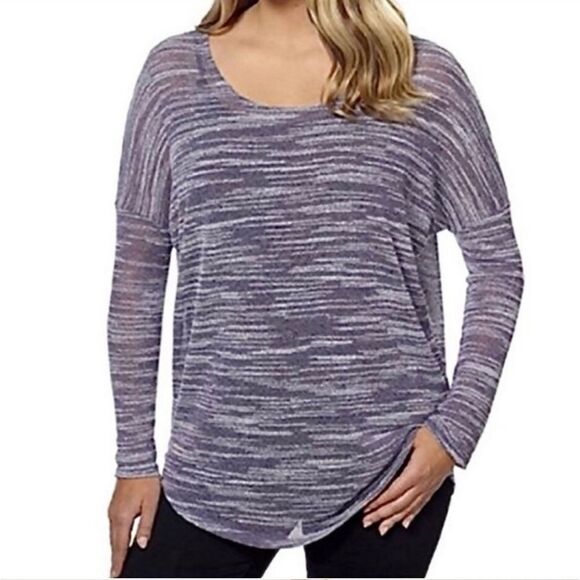 Olive & Oak Marled Dolman Oversized Top L - Picture 1 of 7